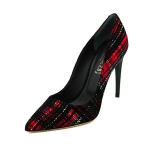 Tartan Plaid Leather Pumps Royal Stewart Heels